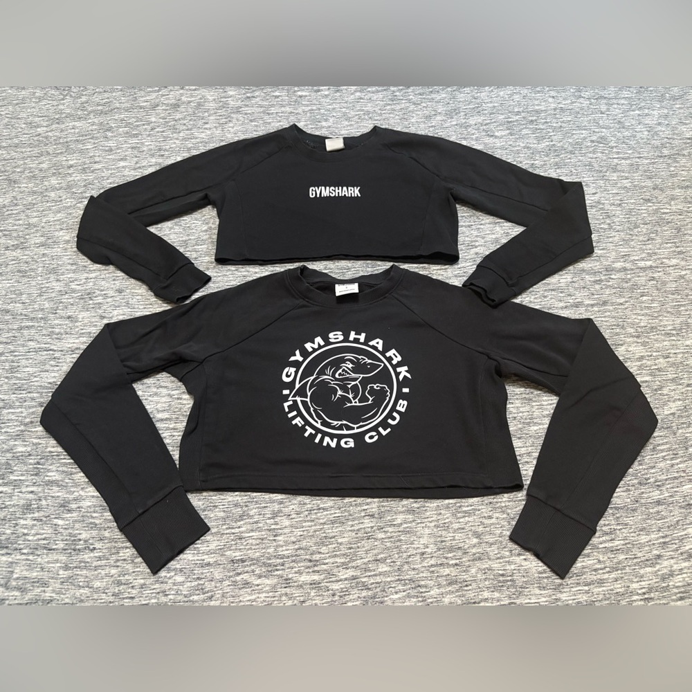 Set of 2 - Gymshark Cropped Long Sleeve Tops Size Small